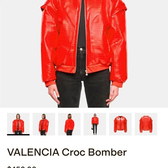 Scandi Brand OW Collection Croc Bomber Jacket - Picture 4 of 7